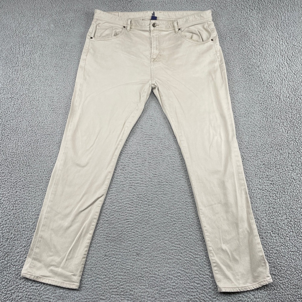 johnnie-O Pants Mens 40x32 Light Khaki Hugo JMPA1470 Straight Leg Stretch Chino